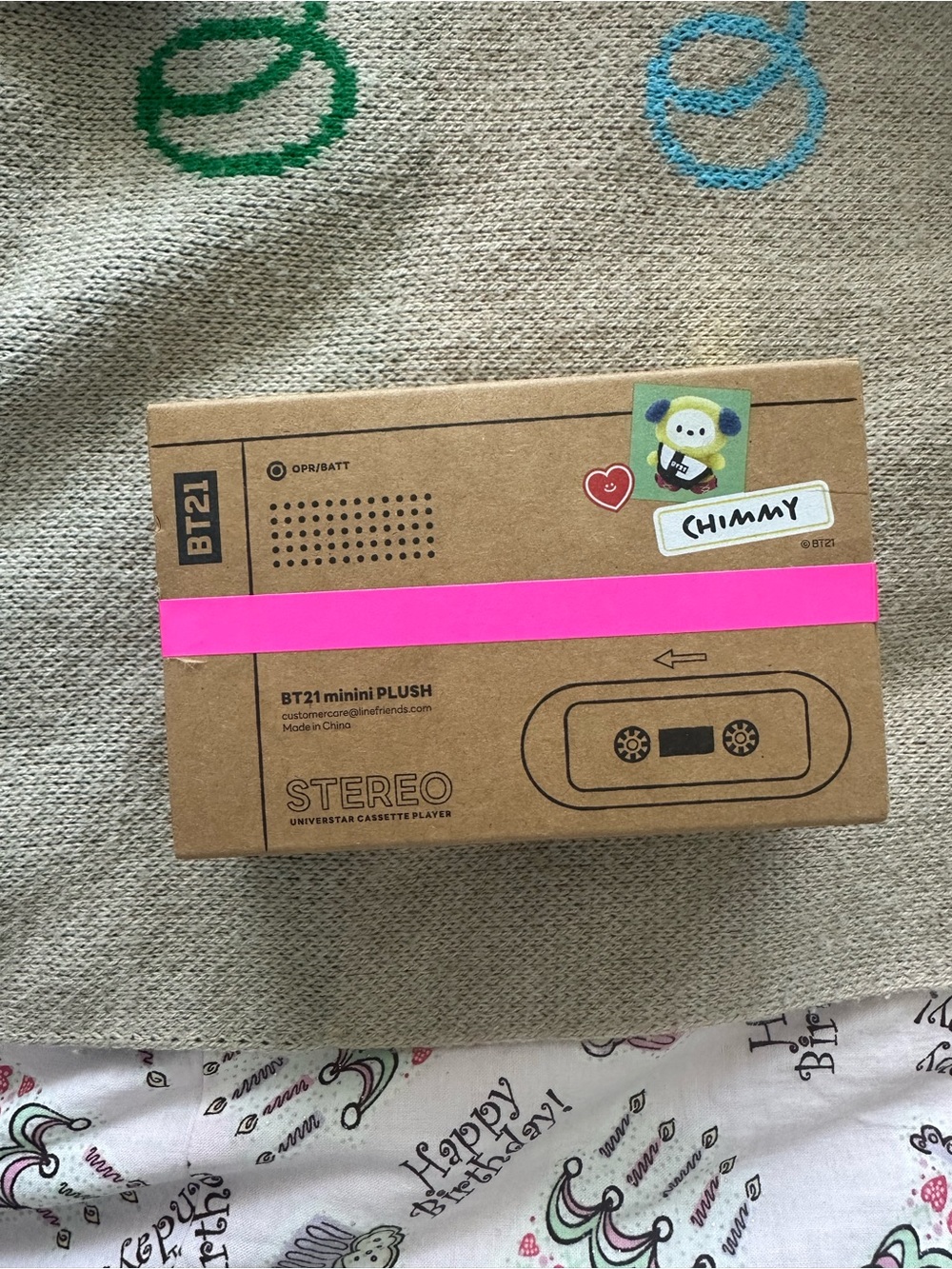 BT21 Chimmy Pink-Accented Minini Plush Stereo Box